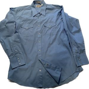 Men’s Western Long Sleeve Shirt with button down pearl snaps